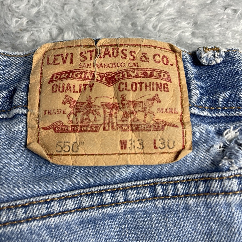 Levi's 550 Relaxed Fit Straight Leg Jeans Men's Big 33x30 Blue Medium Wash - Picture 12 of 13
